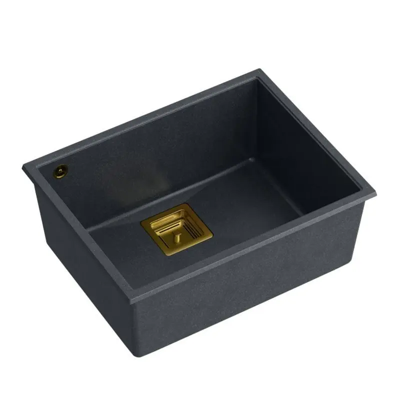 Quadron Granitový dřez DAVID 50 Black Metallic Měď HQD5542U8-C1