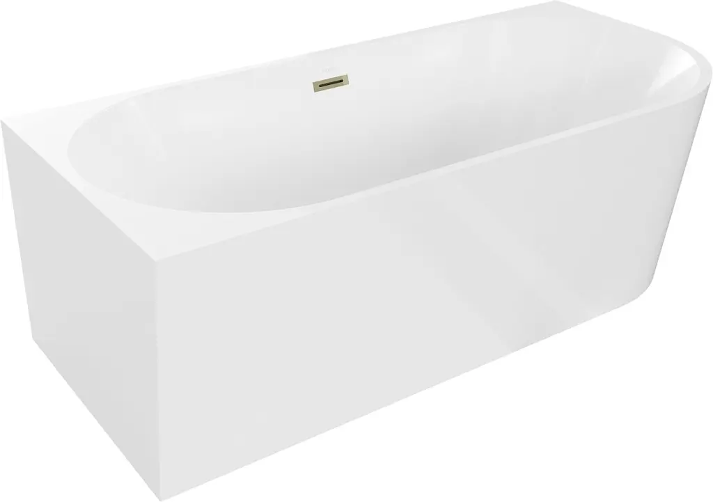MEXEN/S Mia vana volně stojící levá 170 x 80, biała, sifon zlatý 52691708000L-50