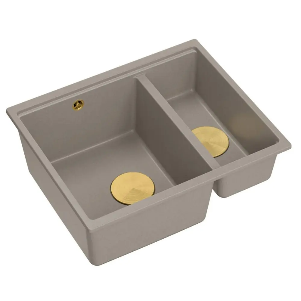 Quadron Granitový dřez Logan 150 Beige Zlaty HCQL5646U4-G1_U