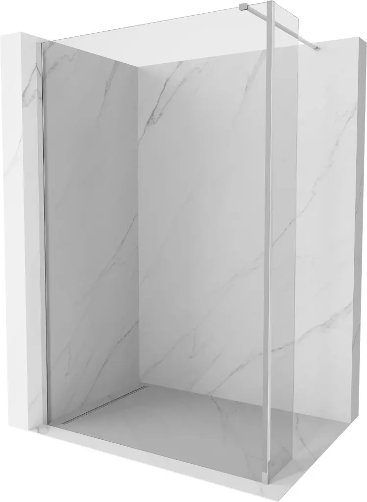 MEXEN/S Kioto Sprchová zástěna WALK-IN 90 x 40, transparent, chrom 800-090-212-01-00-040