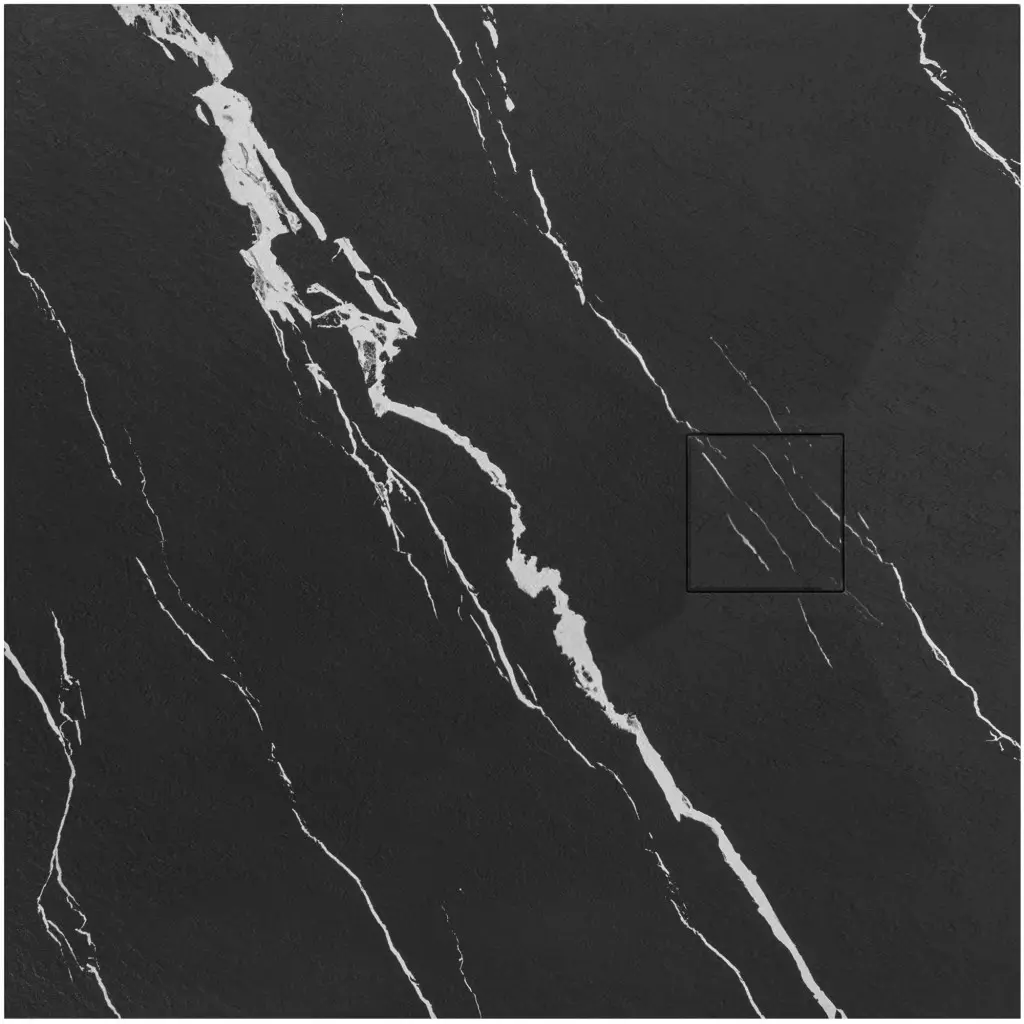 REA Sprchová vanička Magnum CARRARA BLACK 90x90 REA-K7008