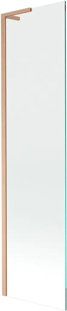 MEXEN/S Next L vanová zástěna FIX 70 x 150, transparent, měď kartáčovaný 895-070-000-03-00-65