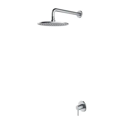 OMNIRES Y - Set sprchové podomítkové baterie a horní sprchy, s tělesem, průměr 25 cm, kartáčovaný nikl SYSY36NI