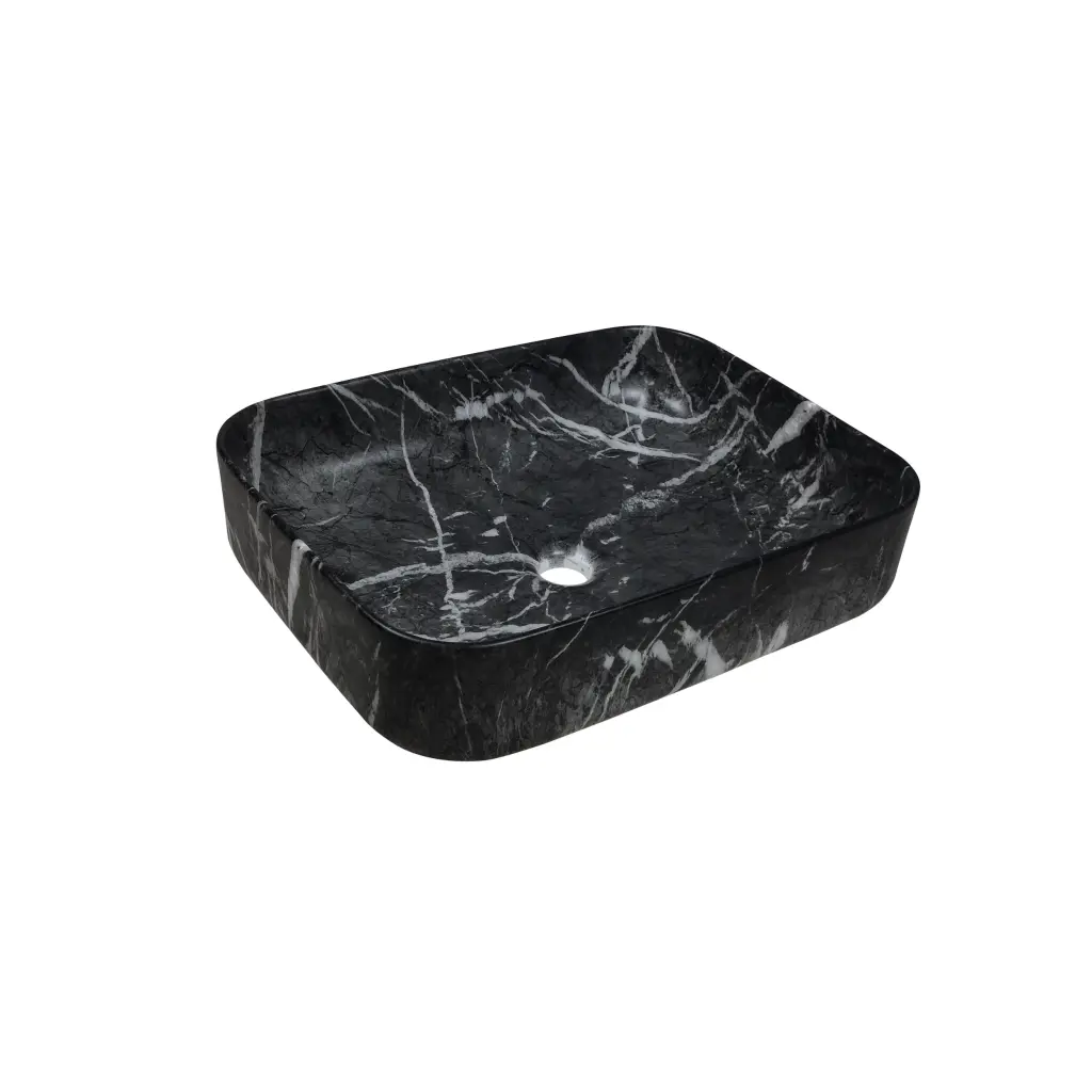 INVENA Umyvadlo na desku FLORINA TREND 51cm mramor/grafit mat CE-40-723-C