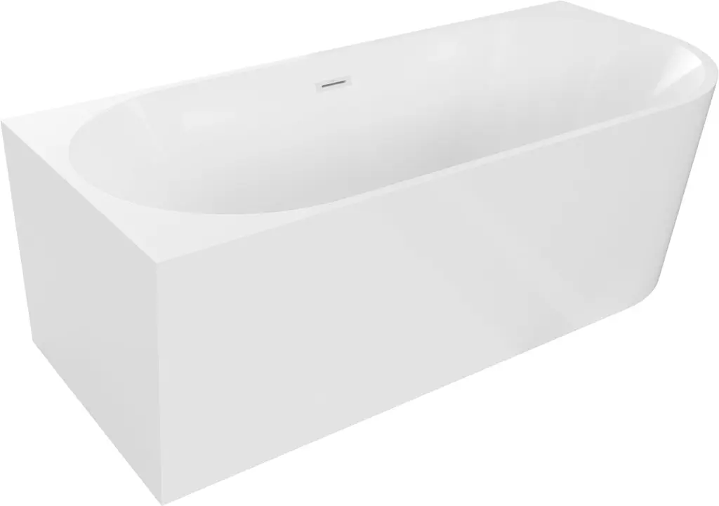 MEXEN/S Mia volně stojící rohová vana levá 150 x 75, bílá, sifon a přepad bílá 52691507500L-20