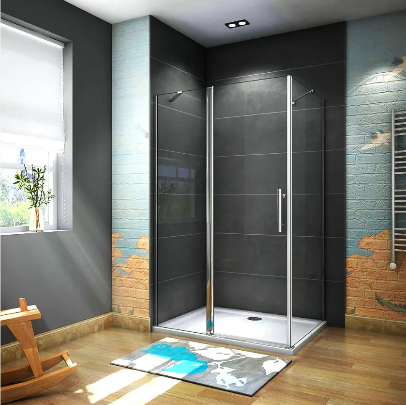 Obdélníkový sprchový kout MELODY B5 80x70 s jednokřídlými dveřmi s pevnou stěnou