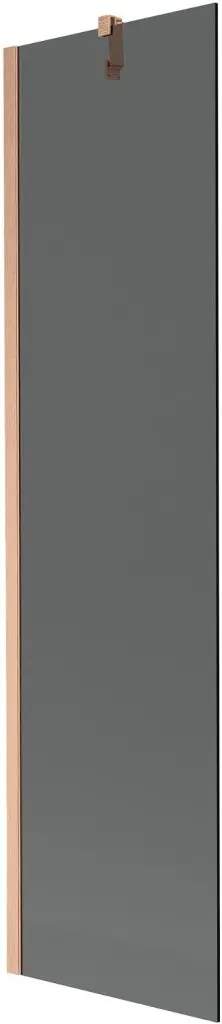 MEXEN/S Next vanová zástěna FIX 50 x 150, grafit, měď kartáčovaná 895-050-000-00-40-65
