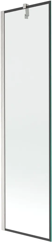 MEXEN/S Next vanová zástěna FIX 50 x 150, černá vzor, nikl kartáčovaná 895-050-000-00-70-97