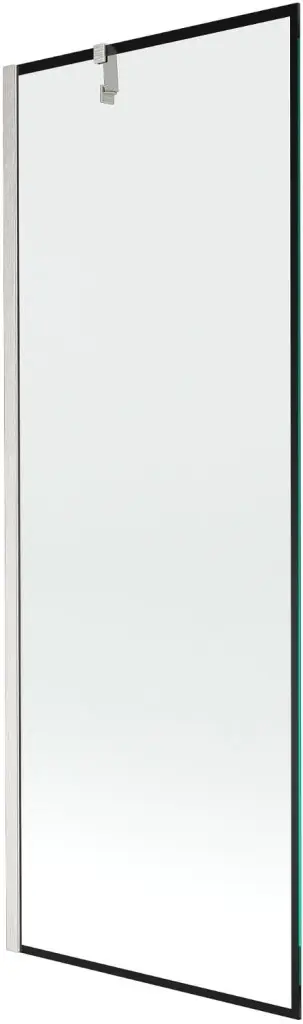 MEXEN/S Next vanová zástěna FIX 70 x 150, černá vzor, nikl kartáčovaná 895-070-000-00-70-97