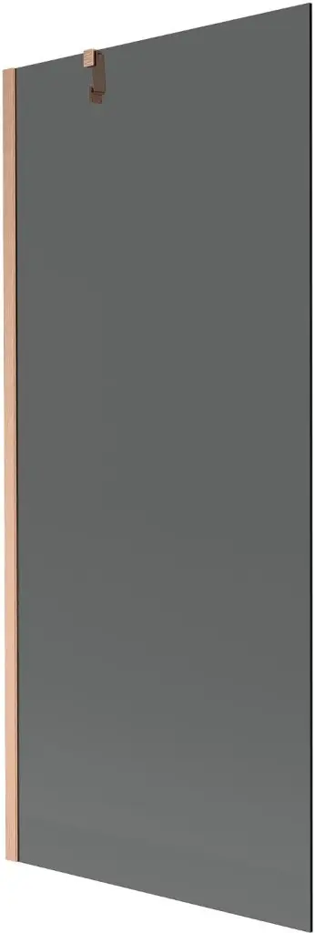 MEXEN/S Next vanová zástěna FIX 80 x 150, grafit, měď kartáčovaná 895-080-000-00-40-65