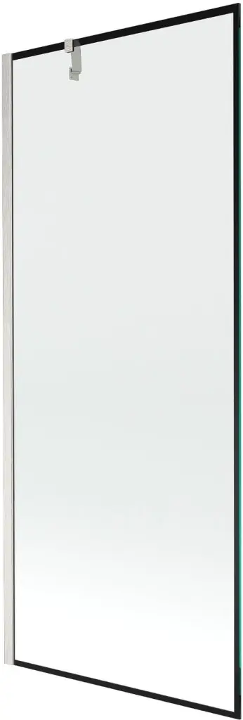 MEXEN/S Next vanová zástěna FIX 80 x 150, černá vzor, nikl kartáčovaná 895-080-000-00-70-97
