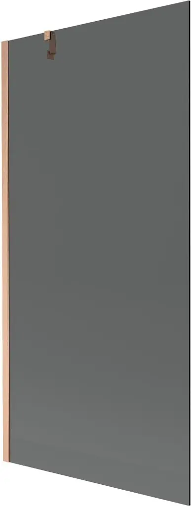 MEXEN/S Next vanová zástěna FIX 90 x 150, grafit, měď kartáčovaná 895-090-000-00-40-65