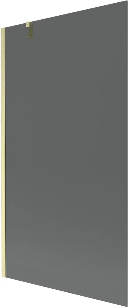 MEXEN/S Next vanová zástěna FIX 100 x 150, grafit, zlatá kartáčovaná 895-100-000-00-40-55