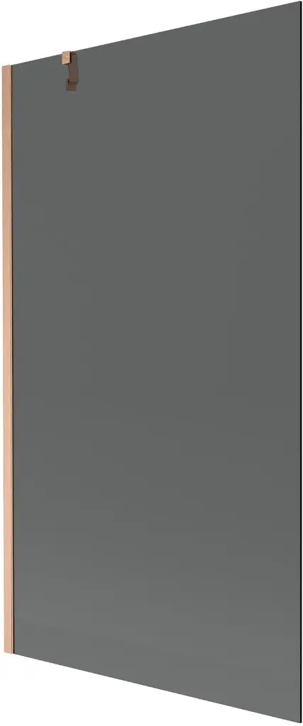 MEXEN/S Next vanová zástěna FIX 100 x 150, grafit, měď kartáčovaná 895-100-000-00-40-65