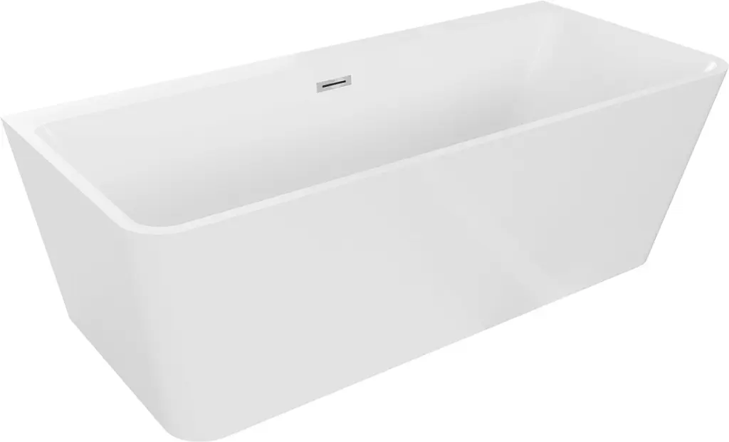 MEXEN/S Volta vana volně stojící 170 x 75, bílá, sifon a přepad chrom 51131707500-01