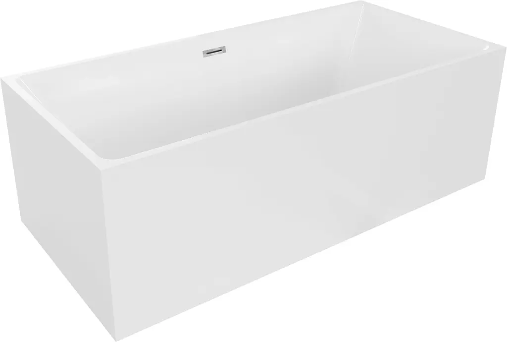 MEXEN/S Nita vana volně stojící 170 x 80, bílá, sifon a přepad chrom 52091708000-01