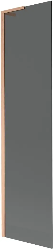 MEXEN/S Next L vanová zástěna FIX 50 x 150, grafit, měď kartáčovaná 895-050-000-03-40-65