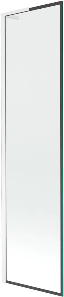 MEXEN/S Next L vanová zástěna FIX 50 x 150, černá vzor, bílá 895-050-000-03-70-20