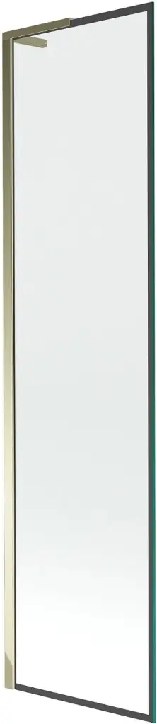 MEXEN/S Next L vanová zástěna FIX 50 x 150, černá vzor, zlatá 895-050-000-03-70-50