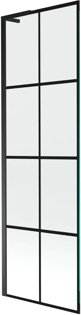 MEXEN/S Next L vanová zástěna FIX 60 x 150, černá vzor, černá 895-060-000-03-77-70
