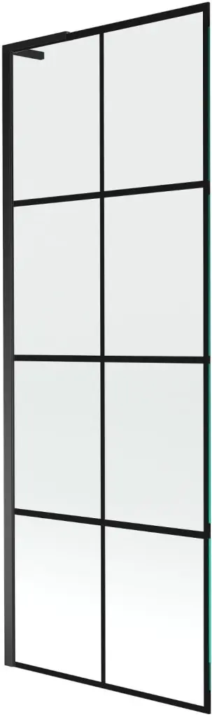 MEXEN/S Next L vanová zástěna FIX 70 x 150, černá vzor, černá 895-070-000-03-77-70