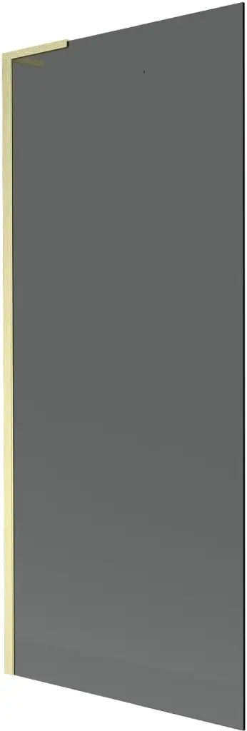 MEXEN/S Next L vanová zástěna FIX 80 x 150, grafit, zlatá kartáčovaná 895-080-000-03-40-55