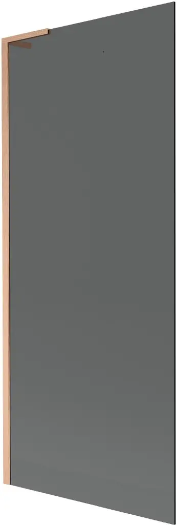 MEXEN/S Next L vanová zástěna FIX 80 x 150, grafit, měď kartáčovaná 895-080-000-03-40-65