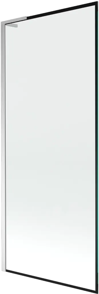 MEXEN/S Next L vanová zástěna FIX 80 x 150, černá vzor, chrom 895-080-000-03-70-01