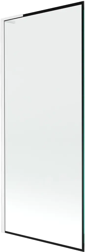 MEXEN/S Next L vanová zástěna FIX 80 x 150, černá vzor, bílá 895-080-000-03-70-20