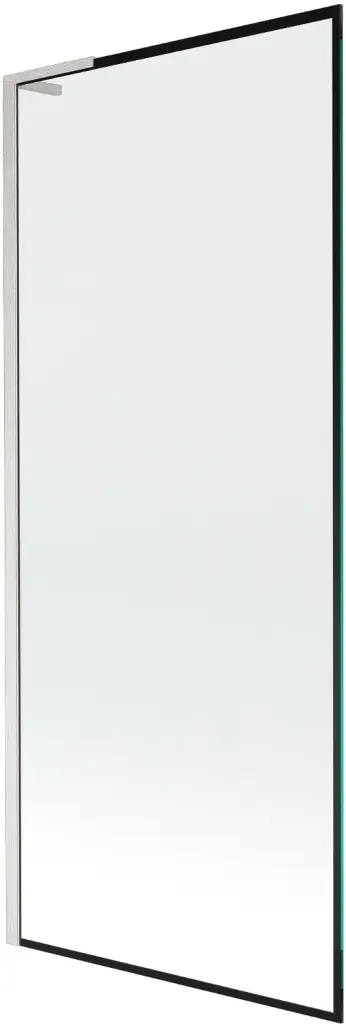 MEXEN/S Next L vanová zástěna FIX 80 x 150, černá vzor, nikl kartáčovaná 895-080-000-03-70-97
