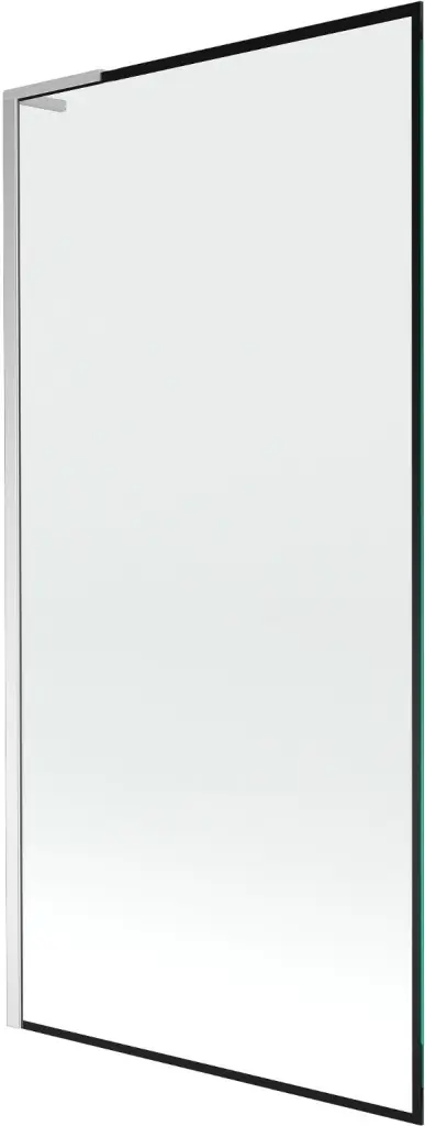 MEXEN/S Next L vanová zástěna FIX 90 x 150, černá vzor, chrom 895-090-000-03-70-01