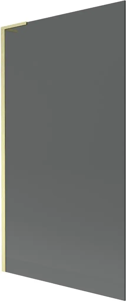 MEXEN/S Next L vanová zástěna FIX 100 x 150, grafit, zlatá kartáčovaná 895-100-000-03-40-55