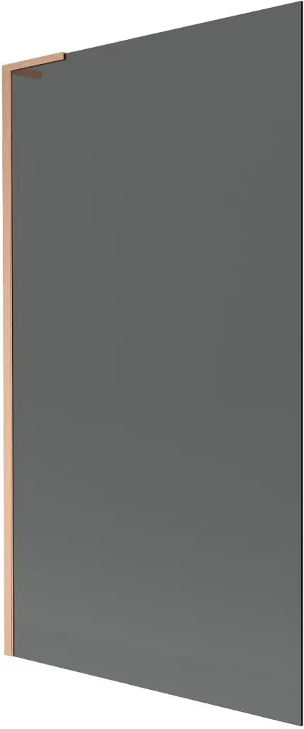 MEXEN/S Next L vanová zástěna FIX 100 x 150, grafit, měď kartáčovaná 895-100-000-03-40-65