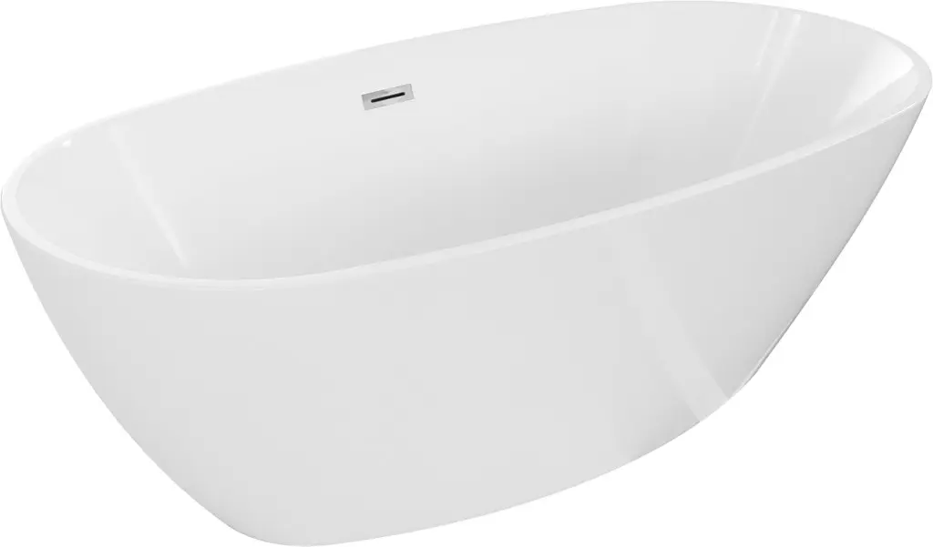 MEXEN/S Eris volně stojící vana 170 x 80, bílá, sifon a přepad chrom 53441708000-01