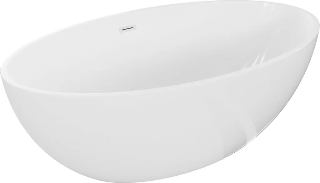 MEXEN/S Nike volně stojící vana 175 x 100, bílá, sifon a přepad bílá 54071751000-20