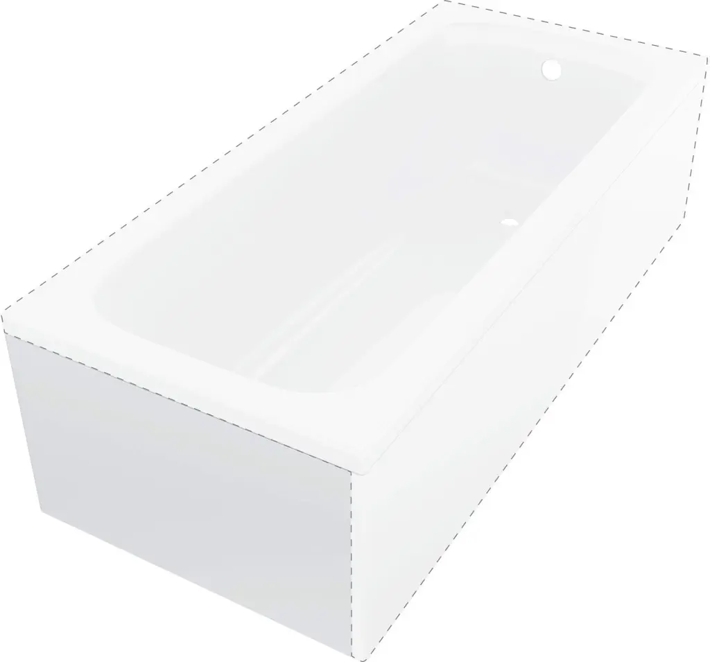 DEANTE Prizma bílý panel na vanu, 70 cm krátká strana KTJK01XO