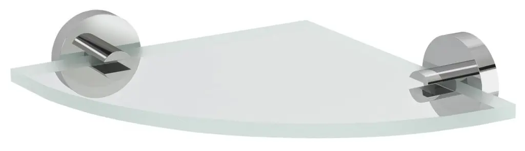 SAPHO X-ROUND skleněná polička rohová, čtvrtkruhová 200x200, chrom/čiré sklo XR009-11