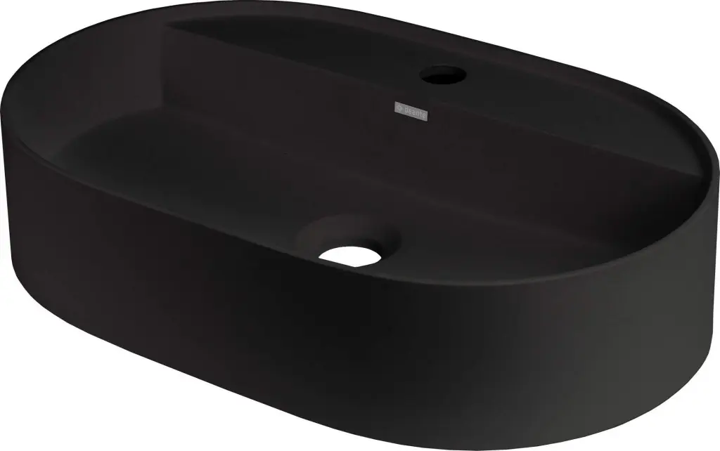 Deante Umyvadlo na desku Silia 55x35 cm - CQS NU6B, granit, černé