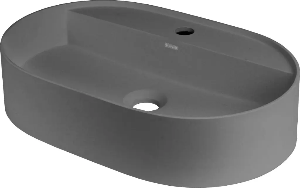 Deante Umyvadlo na desku Silia 55x35 cm - CQS TU6B, granit, antracit metalic
