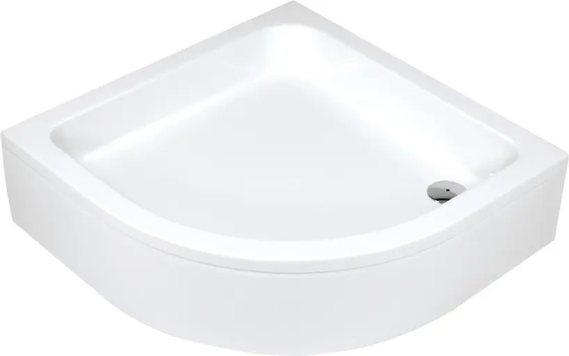 DEANTE plus II bílá Akrylátová sprchová vanička, půlkulatá, 80 cm KTU_032B