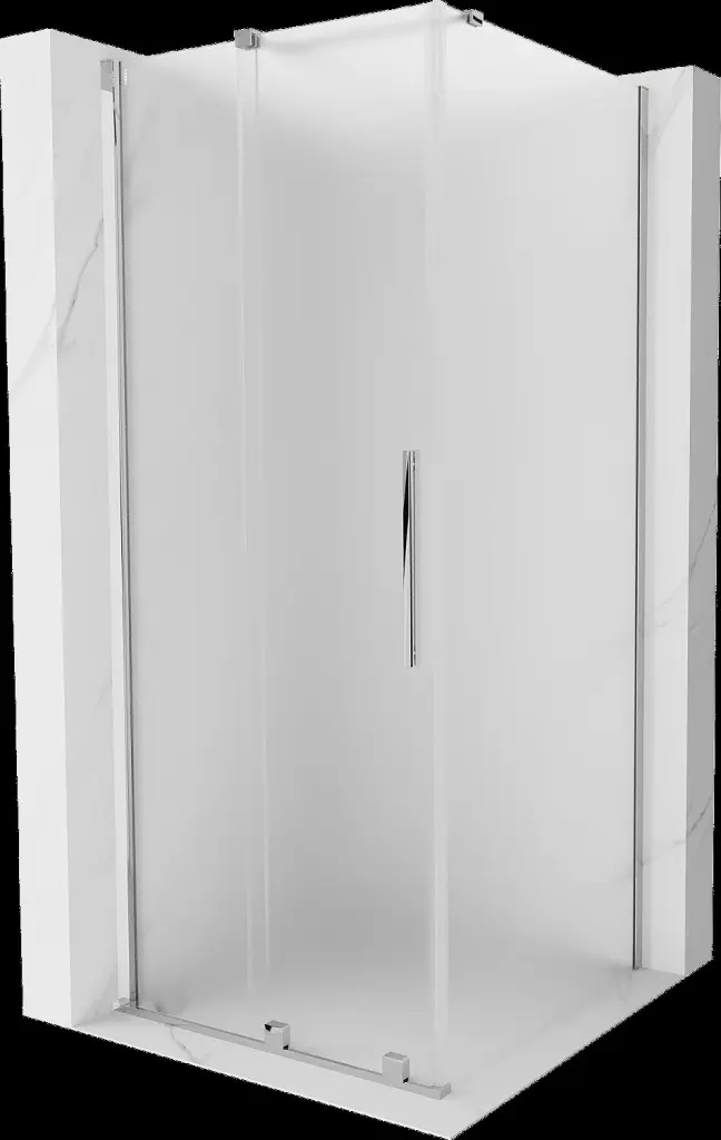 MEXEN/S Velar sprchový kout, posuvné dveře 90 x 90, dekor, chrom 871-090-090-31-01