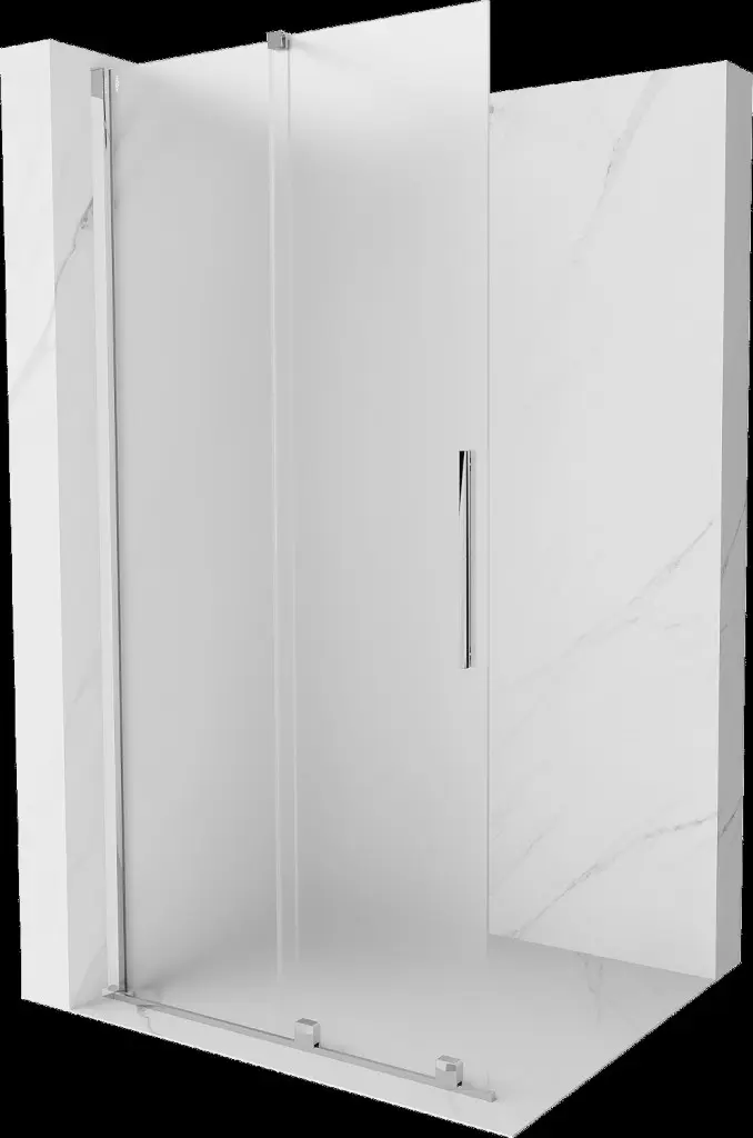MEXEN/S Velar Sprchová zástěna posuvná Walk-in 70 x 200, dekor 8 mm, chrom 871-070-000-33-01