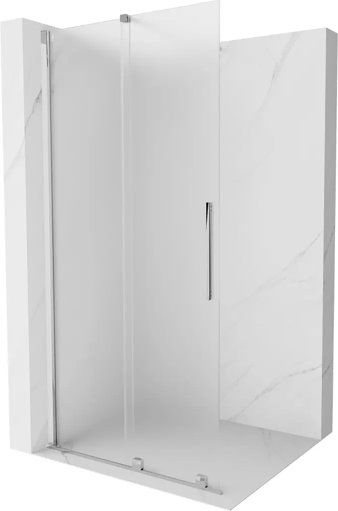 MEXEN/S Velar Sprchová zástěna posuvná Walk-in 90 x 200, dekor 8 mm, chrom 871-090-000-33-01