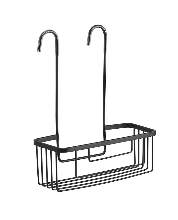 Gedy SMART polička do sprchy závěsná, na baterii, 300x375x120 mm, černá mat