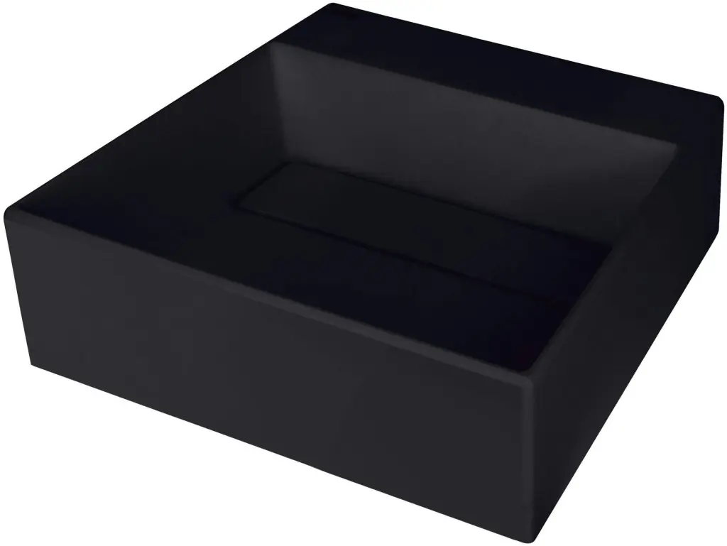 Deante Umyvadlo na desku Correo 40x40 cm - CQR NU4M, granit, černá