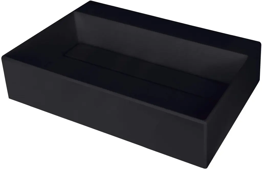 Deante Umyvadlo na desku Correo 60x40 cm - CQR NU4M, granit, černá
