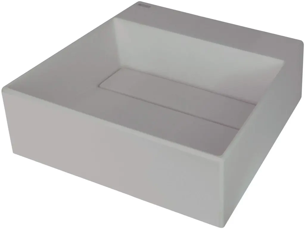 Deante Umyvadlo na desku Correo 40x40 cm - CQR SU4M, granit, šedá metalic