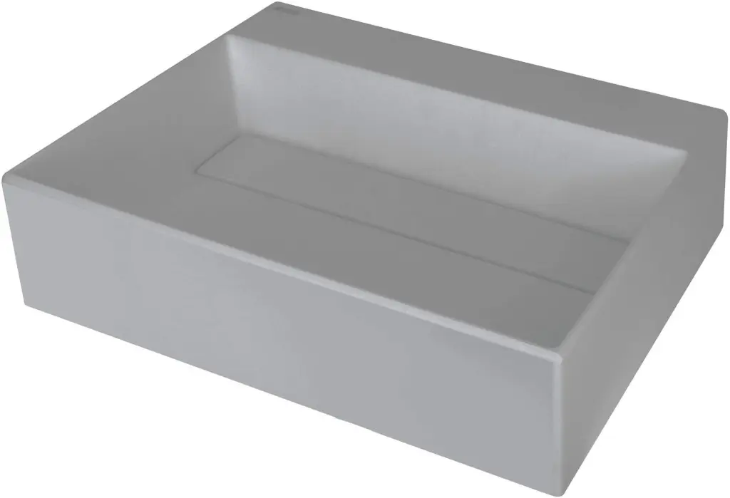 Deante Umyvadlo na desku Correo 50x40 cm - CQR SU4M, granit, šedá metalic
