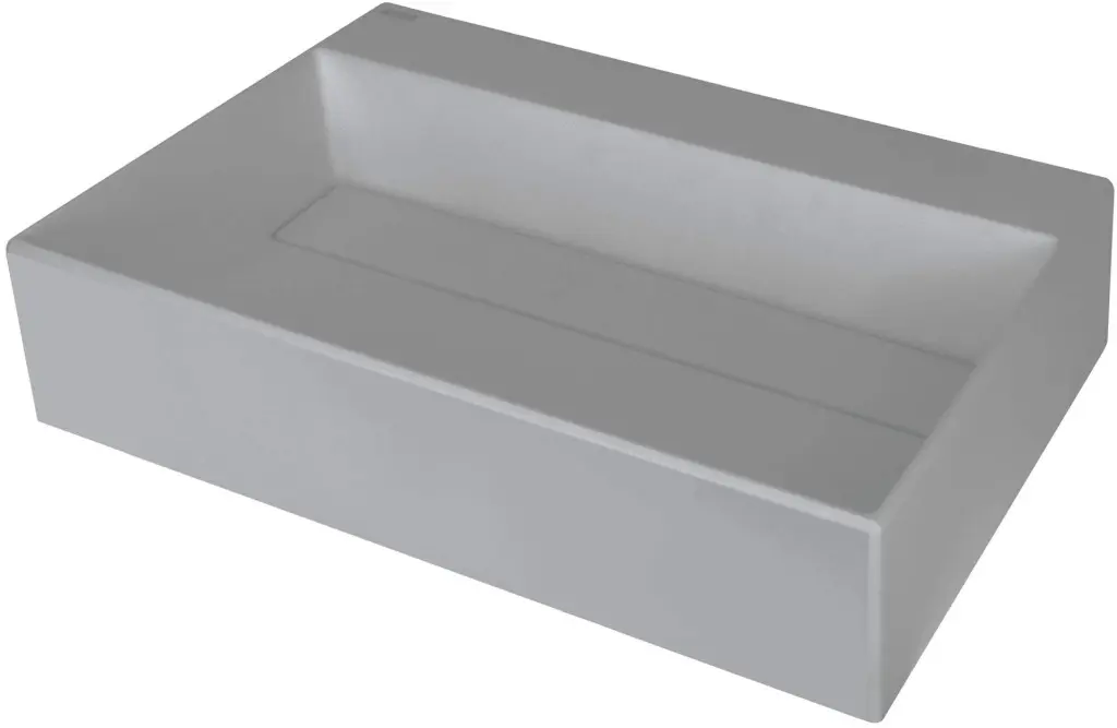 Deante Umyvadlo na desku Correo 60x40 cm - CQR SU4M, granit, šedá metalic