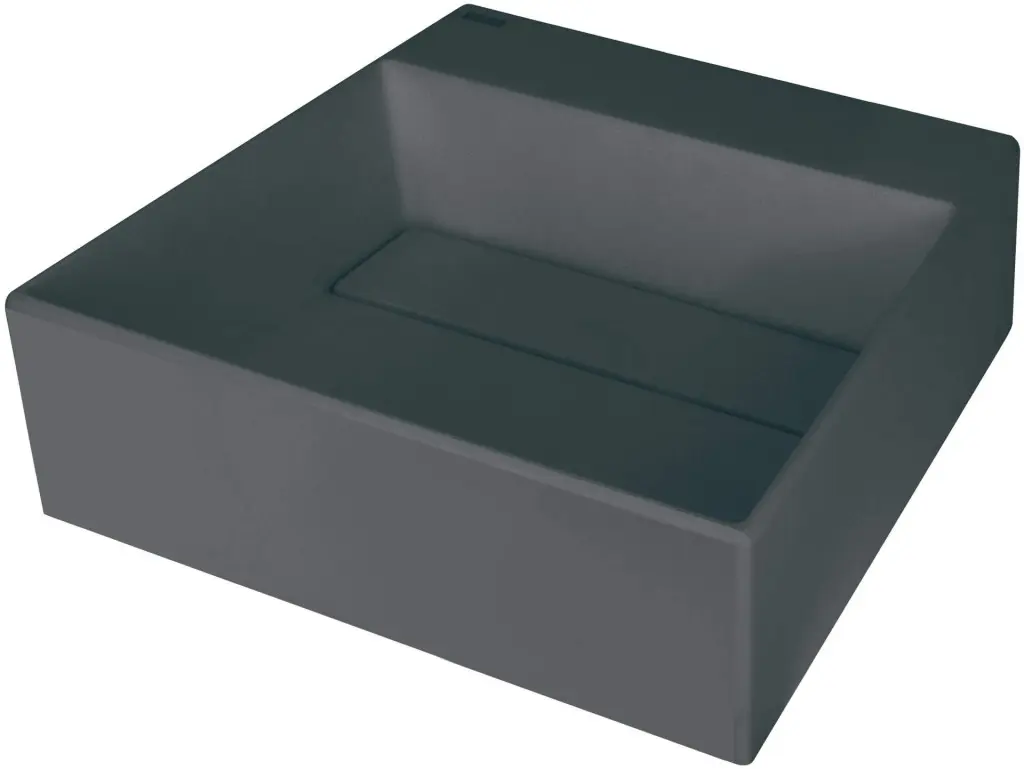 Deante Umyvadlo na desku Correo 40x40 cm - CQR TU4M, granit, antracit metalic